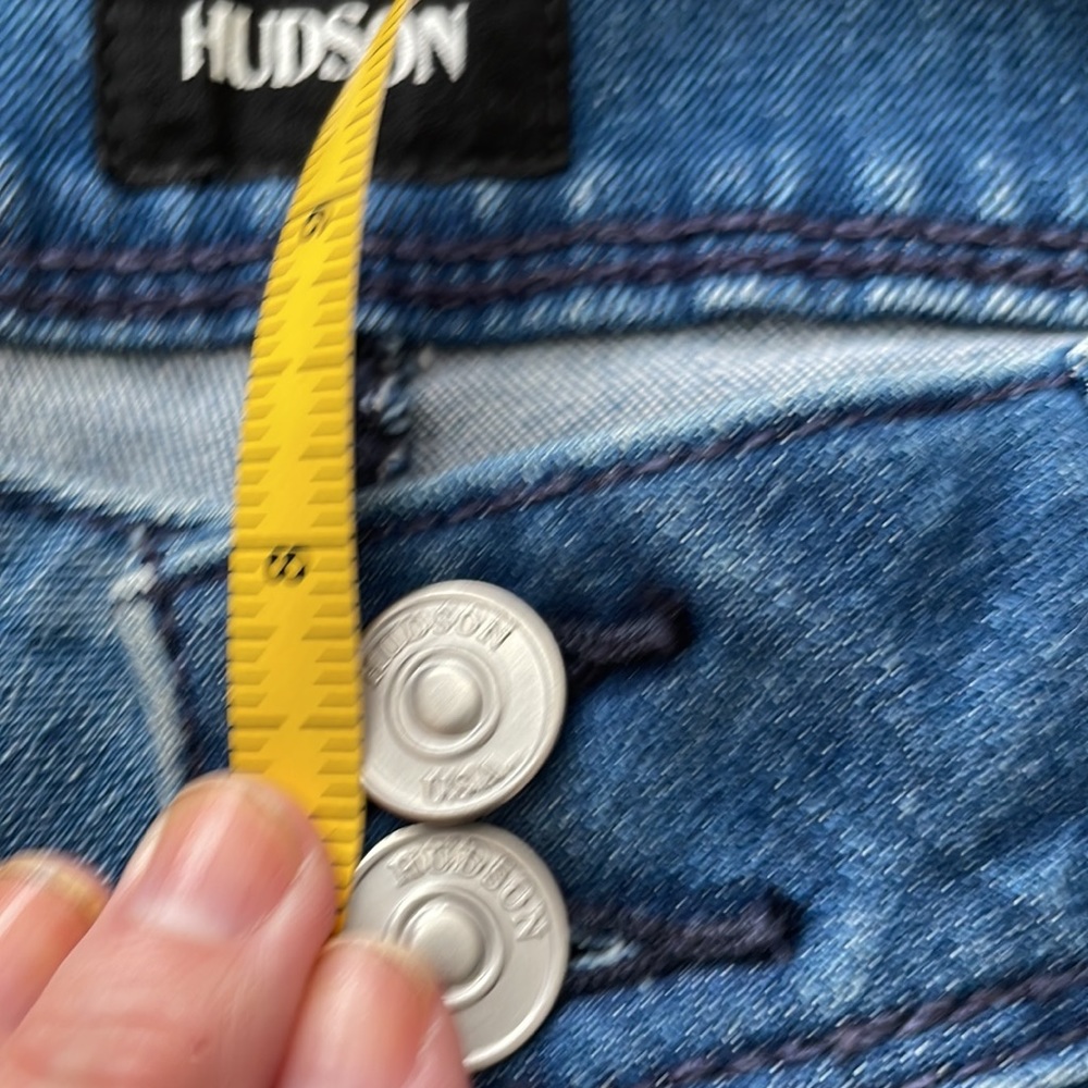 HUDSON COLLIN FLAP SKINNY CROP MED WASH BLUE SIZE 26 NWT - Picture 8 of 14